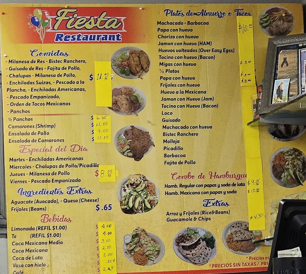 Fiesta Restaurant Menu image 1
