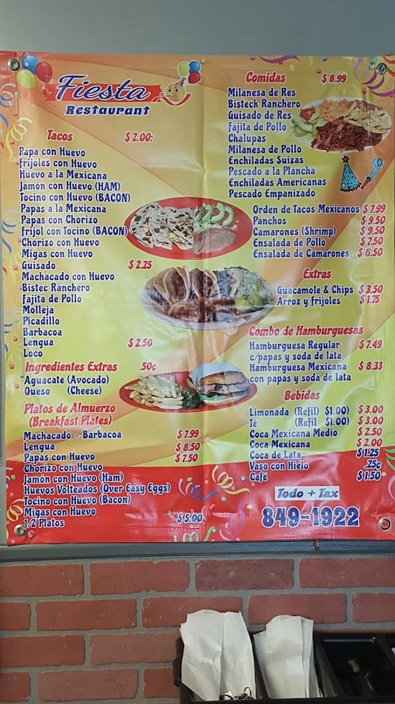 Fiesta Restaurant Menu image 3